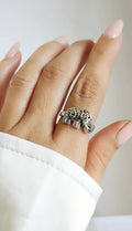 Sterling Silver 925 Boho Gypsy Elephant Ring - view 2