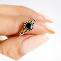 Sterling Silver Onyx Bali Ring - view 2