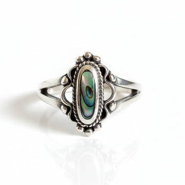 Genuine Abalone Sterling Silver Ring