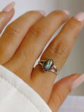 Genuine Abalone Sterling Silver Ring - view 2