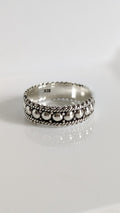 Sterling Silver Beaded Bali Ring - view 8