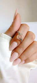 Sterling Silver Open Circle Ring - view 8