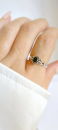 Sterling Silver Onyx Bali Ring - view 4
