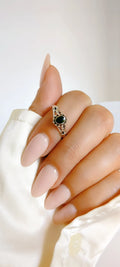 Sterling Silver Onyx Bali Ring - view 10