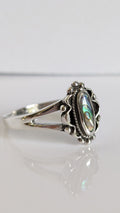 Genuine Abalone Sterling Silver Ring - view 6