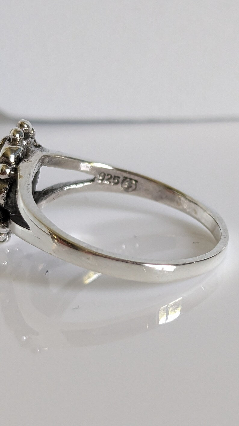 Genuine Abalone Sterling Silver Ring - view 3