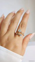 Sterling Silver Square Sphere Geometric Ring - view 8
