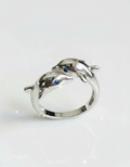 Sterling Silver Dolphin Blue Sapphire Ring - view 8