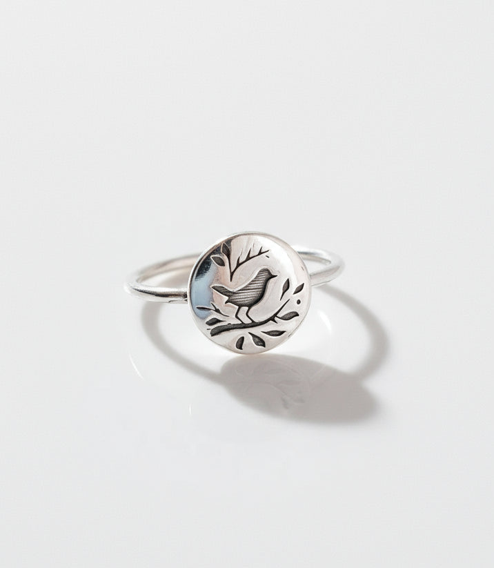 Sterling Silver 925 Songbird Ring
