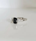 Sterling Silver 925 Onyx Princess Cut Ring - view 5