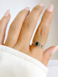 Sterling Silver Onyx Bali Ring - view 3