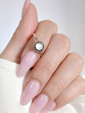 Sterling Silver Beaded Mother of Pearl Ring - view 5