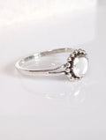 Sterling Silver Beaded Mother of Pearl Ring - view 3
