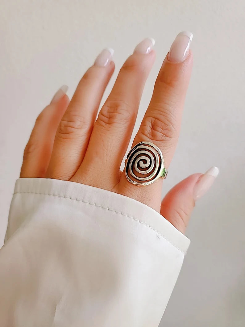 Sterling Silver 925 Spiral Ring - view 6
