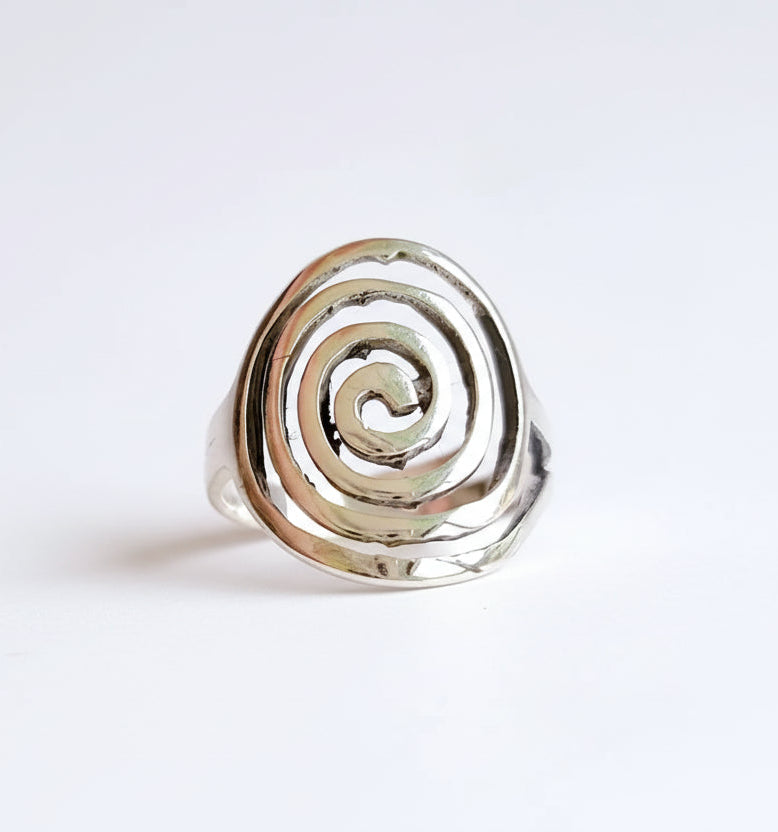Sterling Silver 925 Spiral Ring