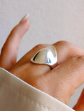 925 Art Deco Sterling Silver Dome Ring - view 7