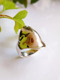 925 Art Deco Sterling Silver Dome Ring - view 9