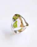 925 Art Deco Sterling Silver Dome Ring