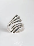 Sterling Silver Wrap Statement Bold Ring - view 9