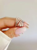 Sterling Silver Wrap Statement Bold Ring - view 5