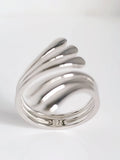 Sterling Silver Wrap Statement Bold Ring - view 4