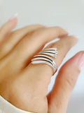 Sterling Silver Wrap Statement Bold Ring - view 8