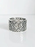 Sterling Silver 925 Statement Bold Wide Heart Ring - view 2