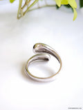 Sterling Silver Tear Drop Wraparound Paddle Ring - view 4