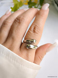 Sterling Silver Tear Drop Wraparound Paddle Ring - view 5