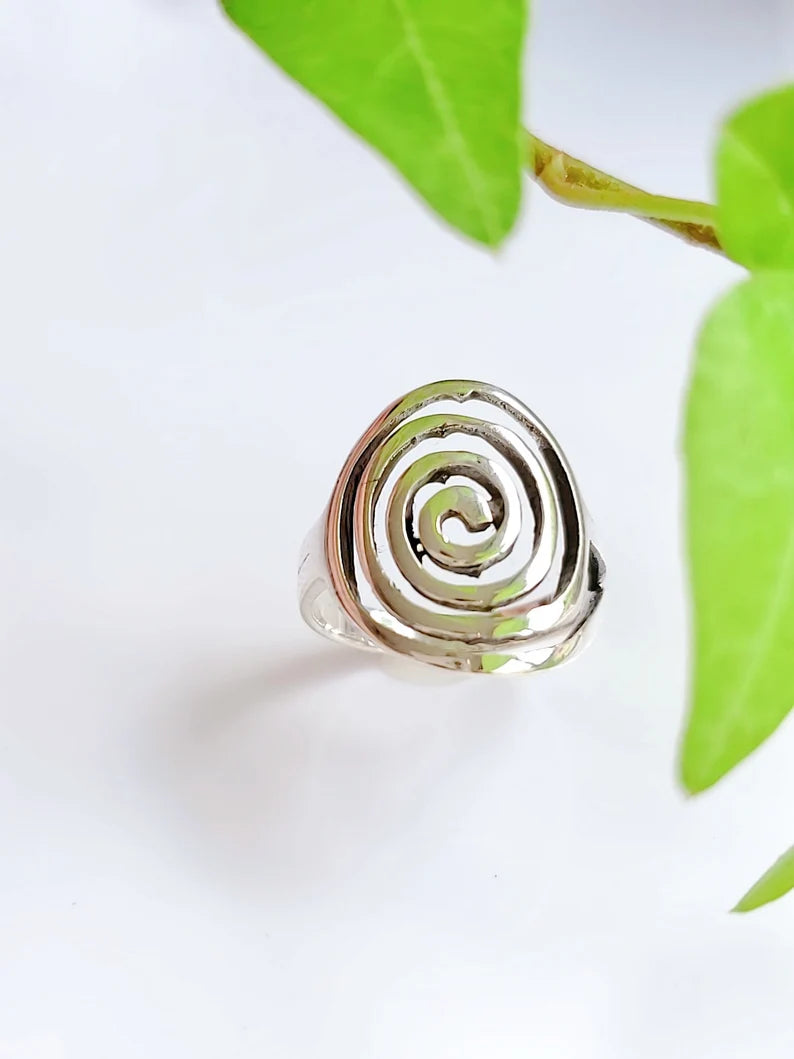 Sterling Silver 925 Spiral Ring - view 7