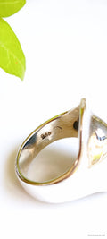 925 Art Deco Sterling Silver Dome Ring - view 3
