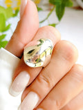 925 Art Deco Sterling Silver Dome Ring - view 5