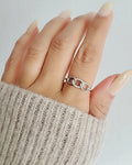 Sterling Silver Chain Ring - view 2