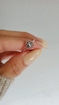 Sterling Silver White Opal Mandala Ring - view 10