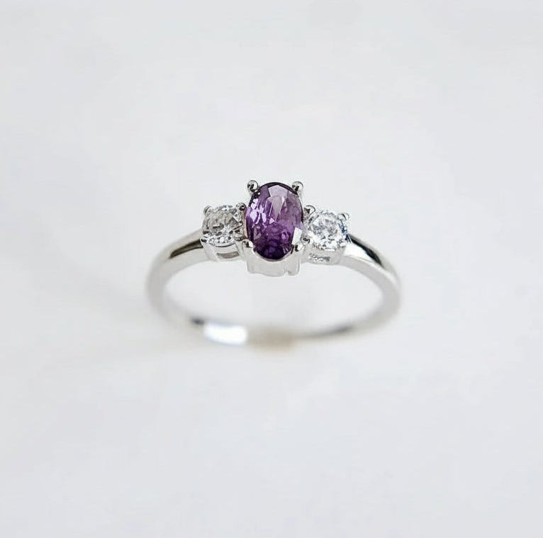 Sterling Silver 925 Amethyst Ring - view 3