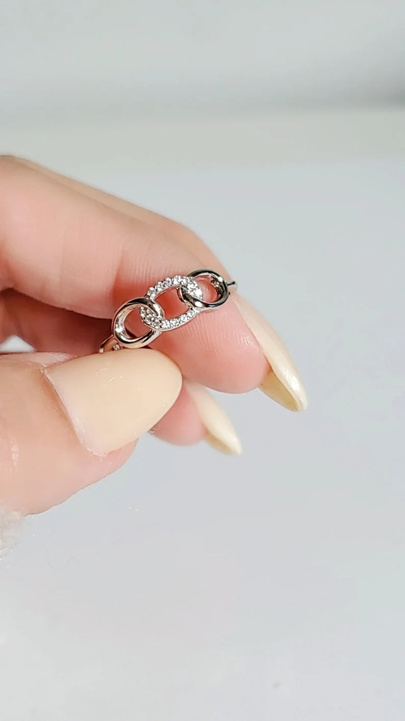 Sterling Silver Chain Ring - view 6