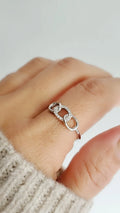 Sterling Silver Chain Ring - view 9