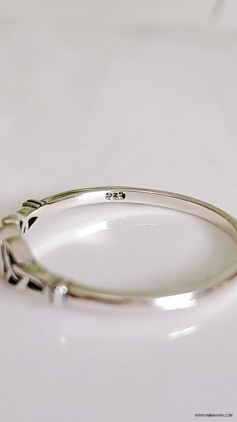 Black Onyx Celtic Sterling Silver Ring - view 3