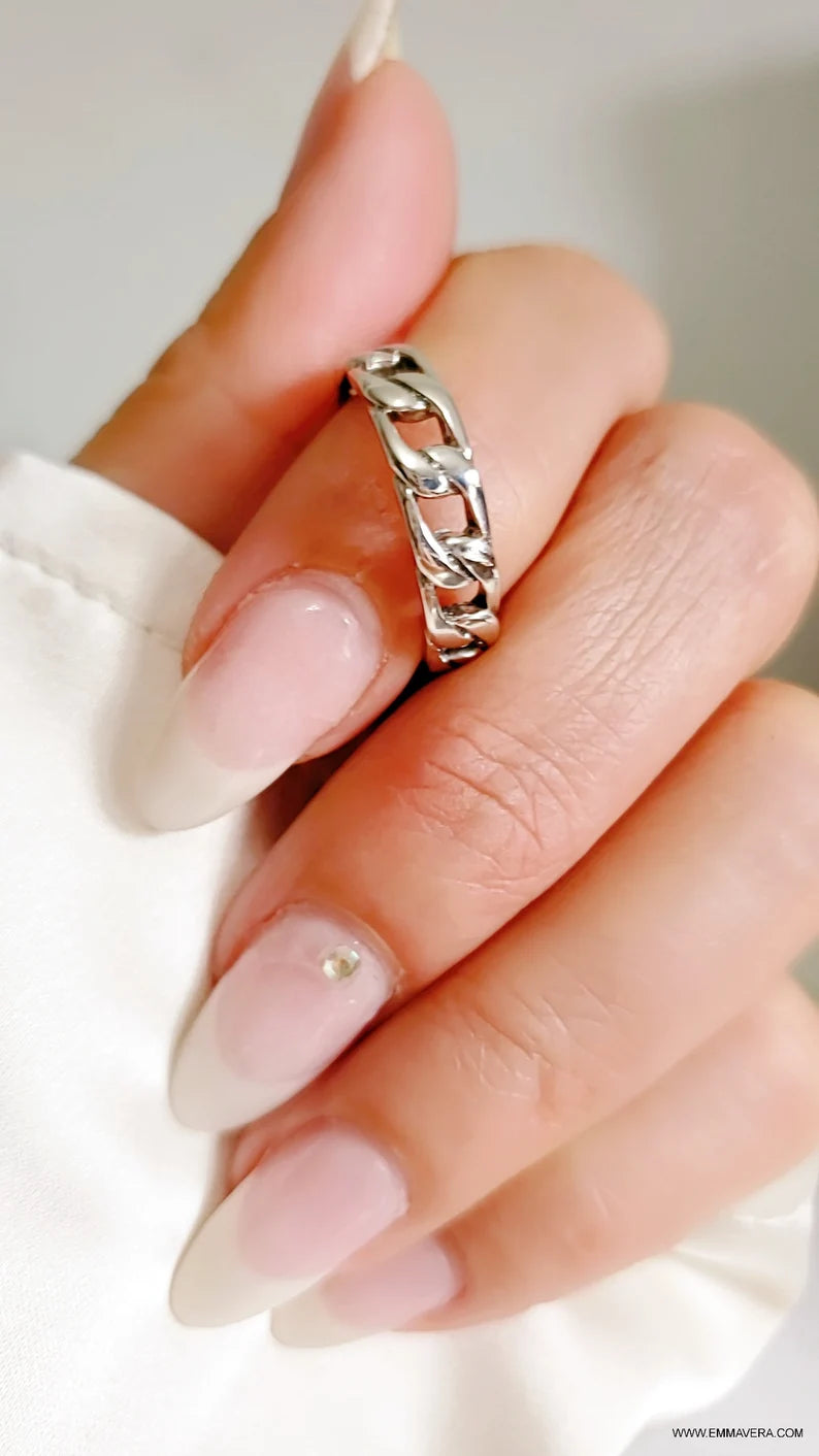 Sterling Silver 925 Chain Ring - view 5