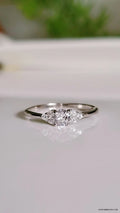 Sterling Silver Round Cut Promise Engagement Ring - view 5