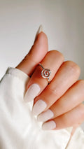 Sterling Silver Dainty Spiral Swirl Ring - view 4