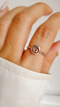 Sterling Silver Dainty Spiral Swirl Ring - view 7