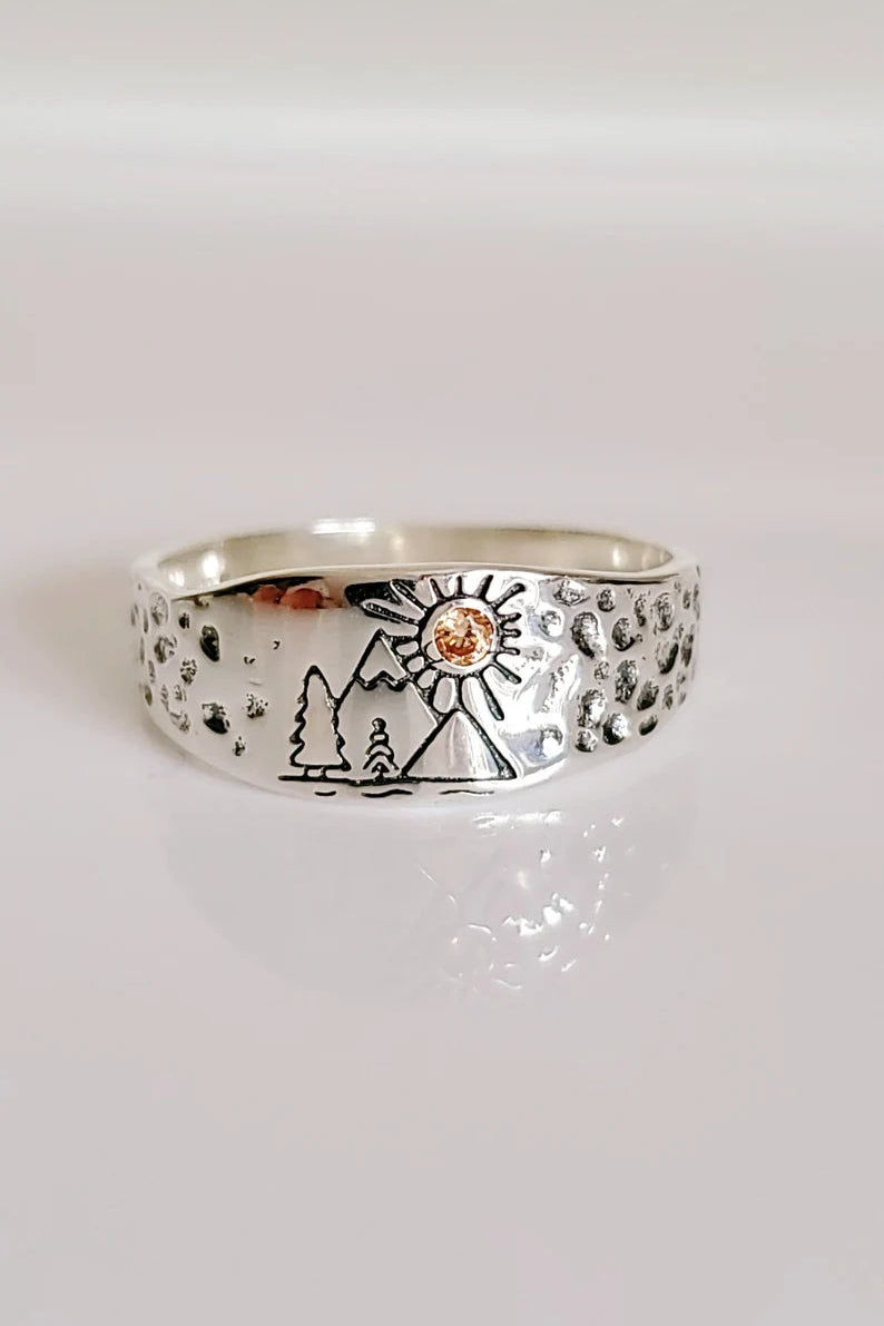 Sterling Silver 925 Mountain Lover Ring - view 7