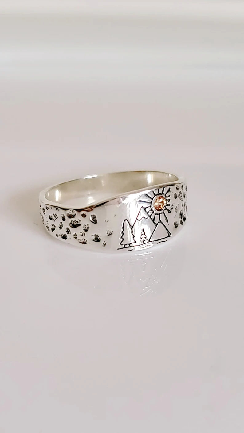 Sterling Silver 925 Mountain Lover Ring - view 5