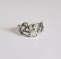 Sterling Silver Geometric Band Ring - view 4