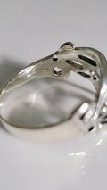 Sterling Silver Geometric Band Ring - view 7
