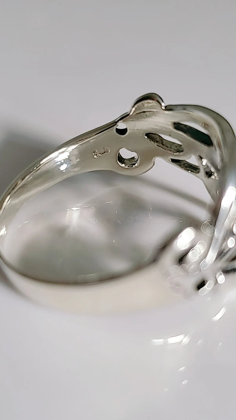 Sterling Silver Geometric Band Ring - view 7