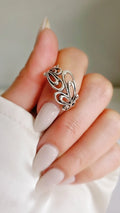 Sterling Silver Geometric Band Ring - view 8