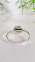 Sterling Silver Round Mother of Pearl Ring - view 4
