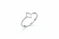 Sterling Silver Diamond Shape Ring - view 5